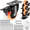 Zestaw 4 Obrotowych Kółek Meblowych Vevor Pvc 76 2Mm Udźwig Podgląd zdjęcia produktu 2