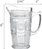 Kingrol 1.5L Glaskanne, 50oz Vintage Wasserkaraffe Krug für Produktbild-Vorschau 2