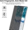 Marketing image showing two phone screens with water droplets and a fingerprint icon. Produktbild-Vorschau