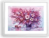 Gerahmtes Poster - Weißer Rahmen - Pastos Blumen Rosa - Produktbild-Vorschau 1