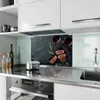 Küchenrückwand Spritzschutz Glas mit Motiv Steak und Produktbild-Vorschau 2