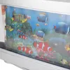 A close-up view of a decorative aquarium lamp with colorful artificial fish and coral. Náhľad obrázku produktu