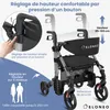 ELONEO 2in1 Fauteuil roulant déambulateur pliable et léger Voir les images du produit 6