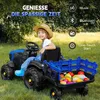 24V Kinder Elektrotraktor mit Anhänger, 400W Motor, 9Ah Produktbild-Vorschau 3