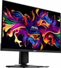A black MSI MAG gaming monitor displaying a colorful abstract wallpaper. Produktbild-Vorschau
