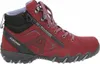 A single red hiking boot is shown against a white background. Produktbild-Vorschau