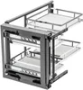 GTV MOVIX PRO Cargo Eckauszug - Chrom, 2 Ebenen, mit weißer Produktbild-Vorschau 1