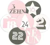 Adventskalenderzahlen in liebevoll gestalteten Designs 24 Produktbild-Vorschau 1