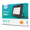 The image shows the packaging of a LED floodlight. Produktbild-Vorschau