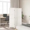 A room divider is placed in a bedroom next to a bed and a desk area. Podgląd zdjęcia produktu