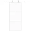 vidaXL Drzwi przesuwne białe 90x205 cm szkło hartowane i Podgląd zdjęcia produktu 8