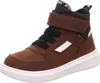 A single brown high-top sneaker with white soles and black laces is shown against a white background. Produktbild-Vorschau