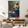 MuchoWow® Wandteppich Wandbehang Milchmädchen - Mandelblüte Produktbild-Vorschau 6