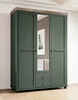 Kleiderschrank mit Spiegel Landhausstil EPSOM-83 in grün Produktbild-Vorschau 1