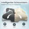 A pillow with graphics illustrating its features. Produktbild-Vorschau
