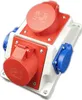 RoadEu  - Kombi Wandsteckdose 2x CEE 16A, 2x Schuko 230V. Produktbild-Vorschau 1