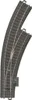 A model railway track switch (Bogenweiche rechts) on a white background. Produktbild-Vorschau