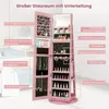 COSTWAY Armoire à bijoux avec LED, armoire à glace avec Voir les images du produit 5
