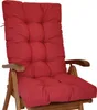 A red cushion for a garden chair. Produktbild-Vorschau