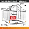 BRAST Gewächshaus Aluminium mit Fundament | 310x250x205cm | Produktbild-Vorschau 5