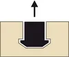 Diagram showing a black connector being pulled upwards from a tan housing. Anteprima dell’immagine prodotto