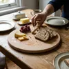 Deska drewniana okrągła fi 35 cm do krojenia PIZZY Podgląd zdjęcia produktu 7