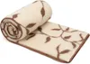 A rolled-up blanket with a leaf pattern on a white background. Produktbild-Vorschau