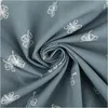 Baumwollstoff Meterware Popeline Stoff Kleeblätter blau Produktbild-Vorschau 4