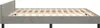 A side view of a grey velvet bed frame with wooden slats. Náhľad obrázku produktu