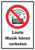 Schild Laute Musik verboten A3 Rückseite selbstklebend Produktbild-Vorschau 1