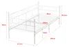 Letto in metallo "Kerava" con rete a doghe 90x200 cm, Anteprima dell’immagine prodotto 3