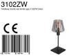 Tischlampe - schwarz - Ancilla - glas metall - Ø 14cm - E14 Produktbild-Vorschau 7