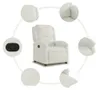 Sillón de relax de color crema, tapizado en terciopelo, Vista previa de la imagen del producto 6