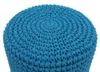 Pouf azzurro chiaro in legno con rivestimento in tessuto Anteprima dell’immagine prodotto 3