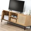 CALICOSY - Meuble TV 2 Portes avec Cannage Rotin et 2 Voir les images du produit 7