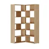A corner bookshelf unit against a white background. Produktbild-Vorschau