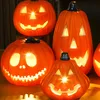 Beleuchtete LED-Halloween-Kürbislaterne – Leuchtende Produktbild-Vorschau 5
