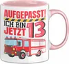 13. Geburtstag Geschenk Tasse Becher Jungs Feuerwehr Produktbild-Vorschau 1