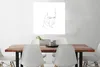 MuchoWow® Poster Mann - Gesicht - Schwarz - Weiß 75x75 cm - Produktbild-Vorschau 2