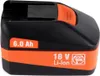 A close-up studio shot of a black and orange power tool battery. Produktbild-Vorschau