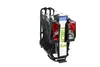 A bicycle rack with lights and a license plate holder, shown from a diagonal angle against a white background. Produktbild-Vorschau