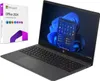 A laptop computer and a box of Microsoft Office software are displayed together. Produktbild-Vorschau