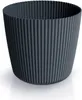 Prosperplast Blumentopf MILLY ROUND, Anthrazit, Kunststoff, Produktbild-Vorschau 1