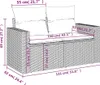 vidaXL Gartensofa mit Kissen 2-Sitzer Schwarz Poly Rattan Produktbild-Vorschau 7