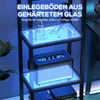 RGB Stehlampe mit Glasregalen, 4-Ebenen-LED-Stehleuchte mit Produktbild-Vorschau 5
