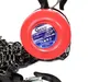 A red chain hoist with a black chain and hook is shown against a white background. Náhled obrázku produktu