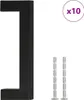 vidaXL Uchwyty meblowe 10 szt. czarne 96 mm stal nierdzewna Podgląd zdjęcia produktu 1