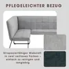 byLIVING Eckbank TALEA / Webstoffbezug in hellgrau, Gestell Produktbild-Vorschau 5
