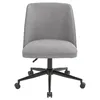 A gray office chair with a black base and wheels, shown from the front on a white background. Náhľad obrázku produktu