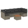 The Living Store 8-tlg. Garten-Sofagarnitur mit Kissen Grau Produktbild-Vorschau 3